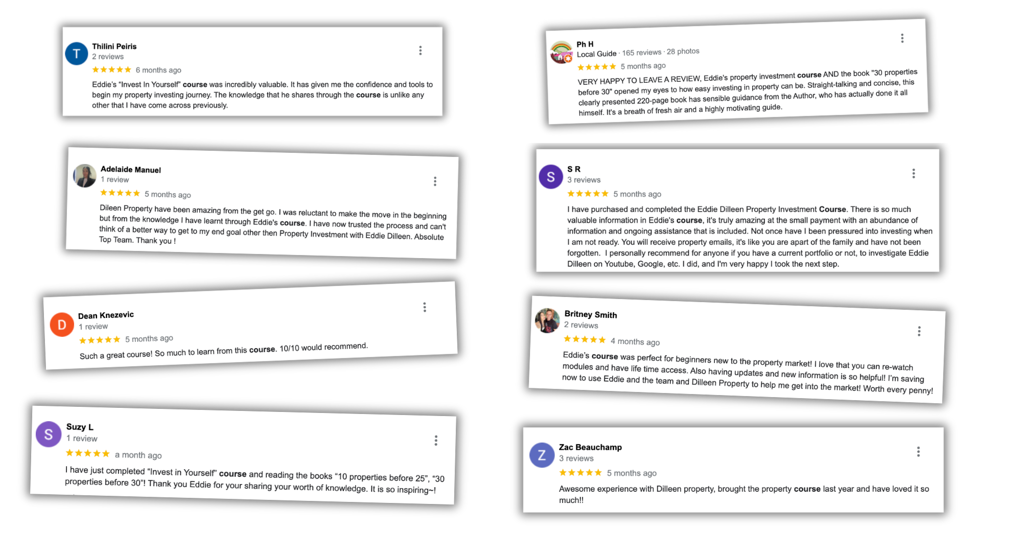reviews for the invest in yourself course